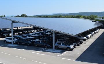 Parking solaire entreposage véhicules