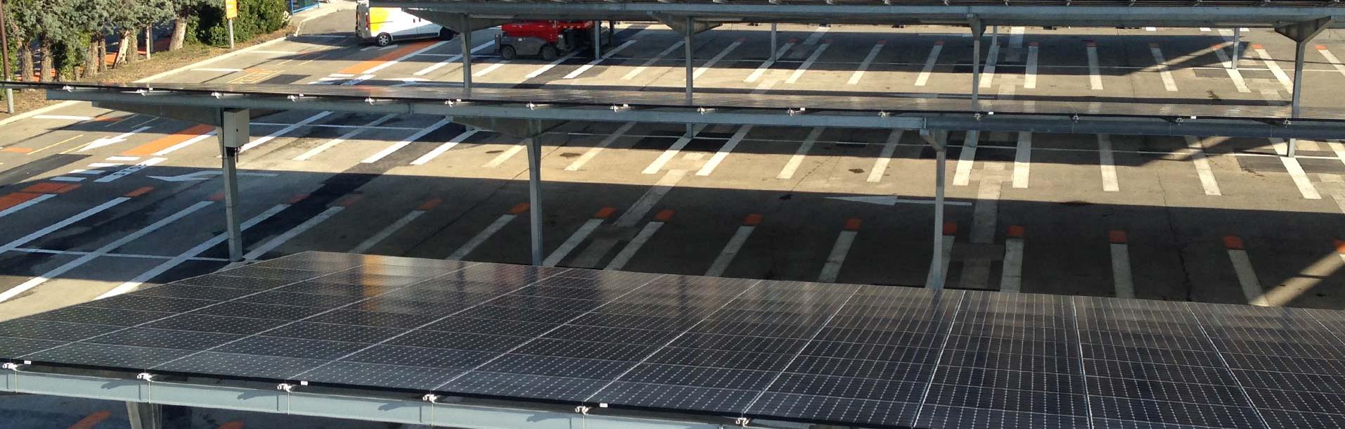 Gare de TGV d'Avignon - Ombrieres photovoltaïques de parking Coruscant